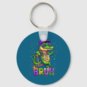 67 Mardi Gras Alligator Mardigator sechs sieben Br Schlüsselanhänger