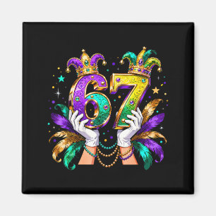 67 Mardi Gras Meme Karneval Party Zitat _3 Magnet