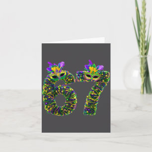 67 Mardi Gras Perlen Maske Six Seven Meme 6 7 Karn Karte