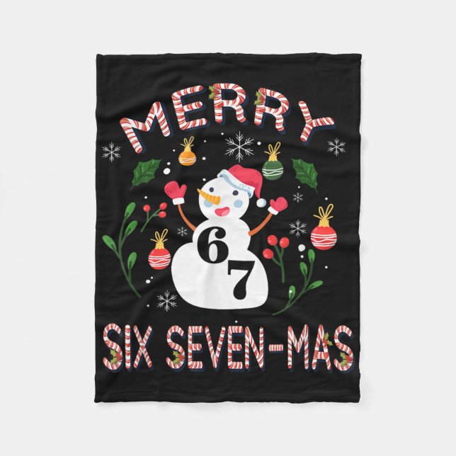 67 Mas Meme Candy Cane Six Seven Kinder Männer Fra Fleecedecke (Vorderseite)