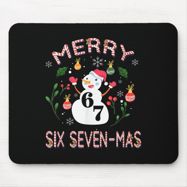 67 Mas Meme Candy Cane Six Seven Kinder Männer Fra Mousepad (Vorne)