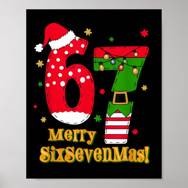 67 Mas Meme Candy Cane Six Seven Kinder Männer Fra Poster (Vorne)