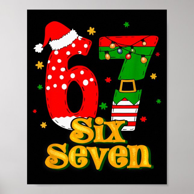 67 Mas Meme Zuckerstange Six Seven Kinder Männer F Poster (Vorne)