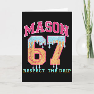 67 Mason Eiscreme Baseball-Tropf Respektiere den T Karte