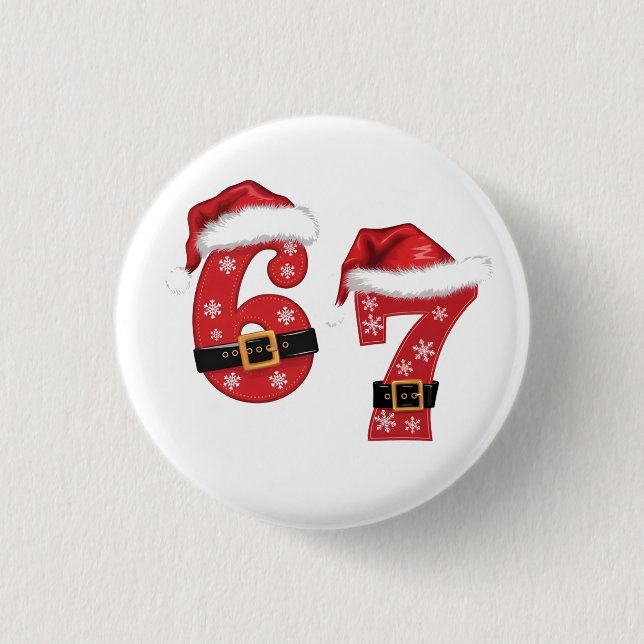 67 Mason Lass uns einen sandigen Weihnachten haben Button (Vorderseite)