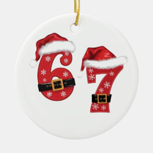 67 Mason Lass uns einen sandigen Weihnachten haben Keramik Ornament