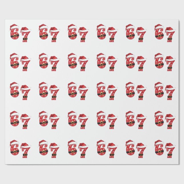 67 Mason Let's Get Sandy Weihnachten 67 Meme Funny Geschenkpapier (Flach)