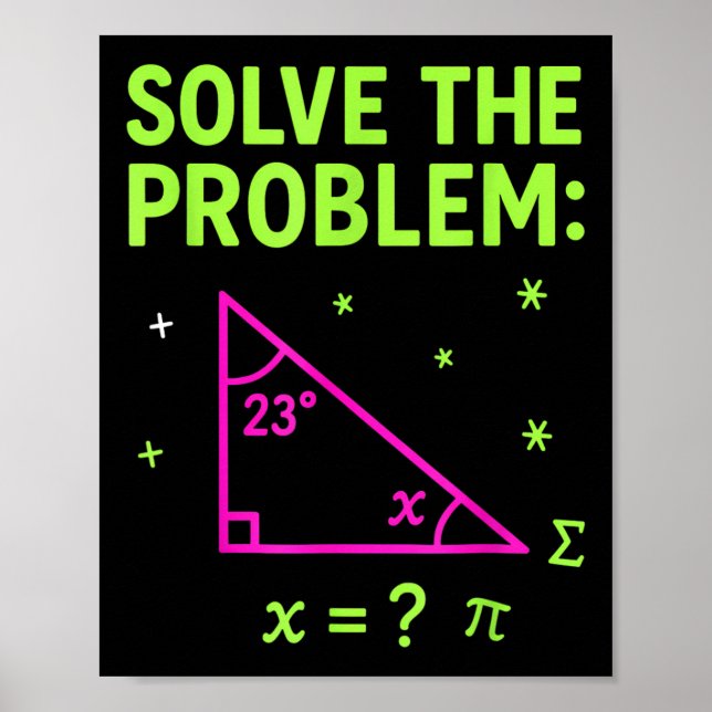 67 Math Meme Solve The Problem Funny Teachers Stud Poster (Vorne)