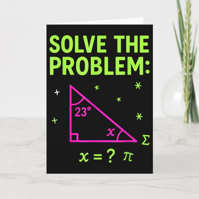 67 Mathe-Meme Löse das Problem Lustige Lehrer Stud Karte (Vorderseite)