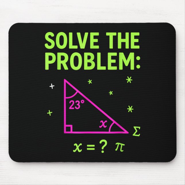67 Mathe-Meme Löse das Problem Lustige Lehrer Stud Mousepad (Vorne)