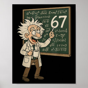 67 Mathe-Meme Lustiger Professor Genie Tafel  Poster