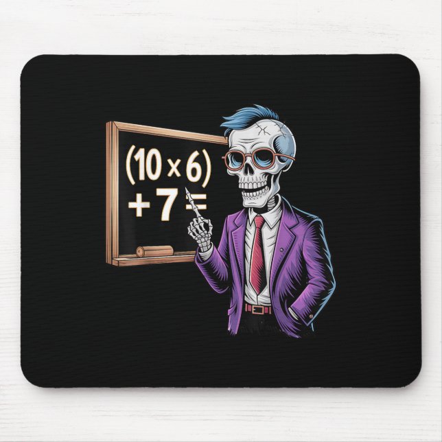67 Mathelehrer Meme Brainfäule Sechs Sieben Hallow Mousepad (Vorne)