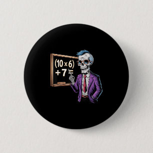 67 Mathelehrer Meme Brainrot Sechs Sieben Hallowee Button