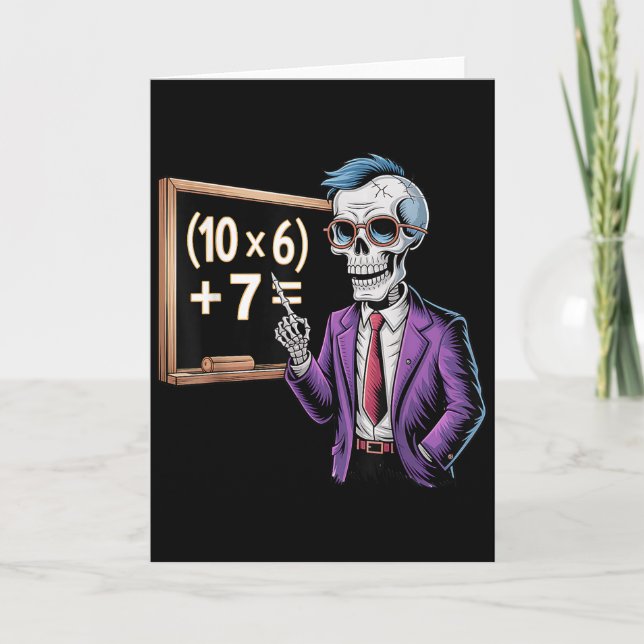 67 Mathelehrer Meme Brainrot Sechs Sieben Hallowee Karte (Vorderseite)