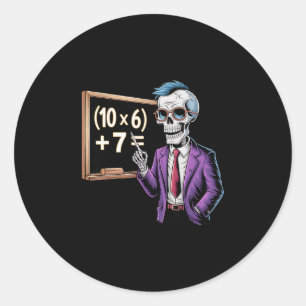 67 Mathelehrer Meme Brainrot Sechs Sieben Hallowee Runder Aufkleber