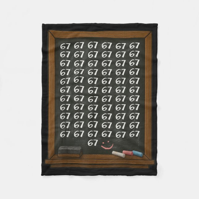 67 Mathelehrer-Überlastung Six Seven Brainrot Meme Fleecedecke (Vorderseite)