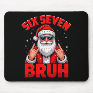 67 Meme 6 7 Lustiger Weihnachten Santa Rock On Six Mousepad