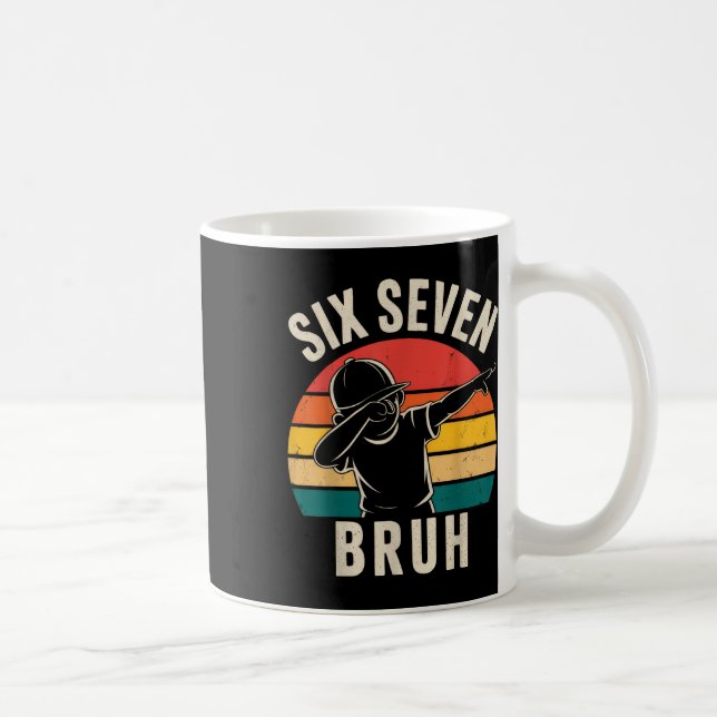 67 Meme 6 7 Numbers Dabbing Six Seven Bruh  Kaffeetasse (Rechts)