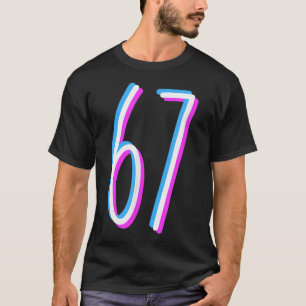 67 Meme 6 7 Six Seven Zahl Kostüm T-Shirt