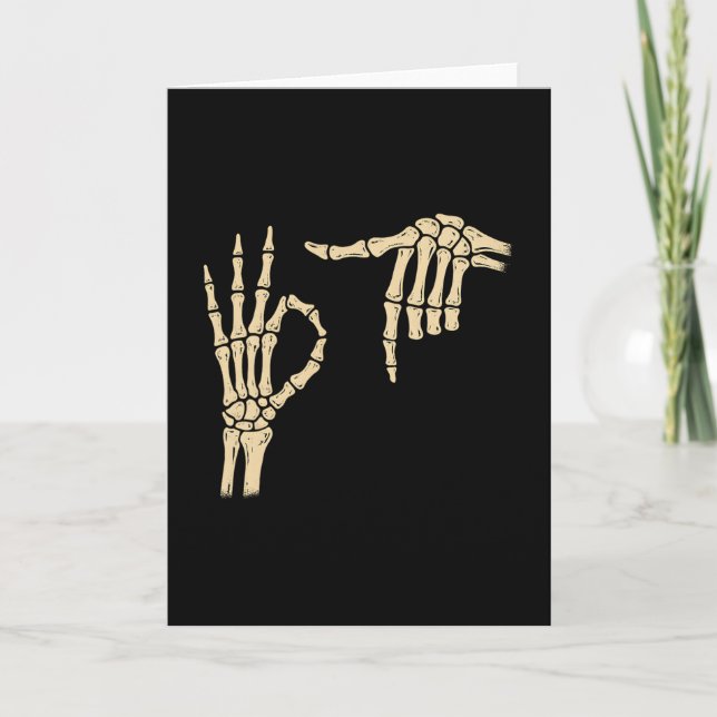 67 Meme 6 7 Skeleton Halloween Six Seven Gen Alpha Karte (Vorderseite)