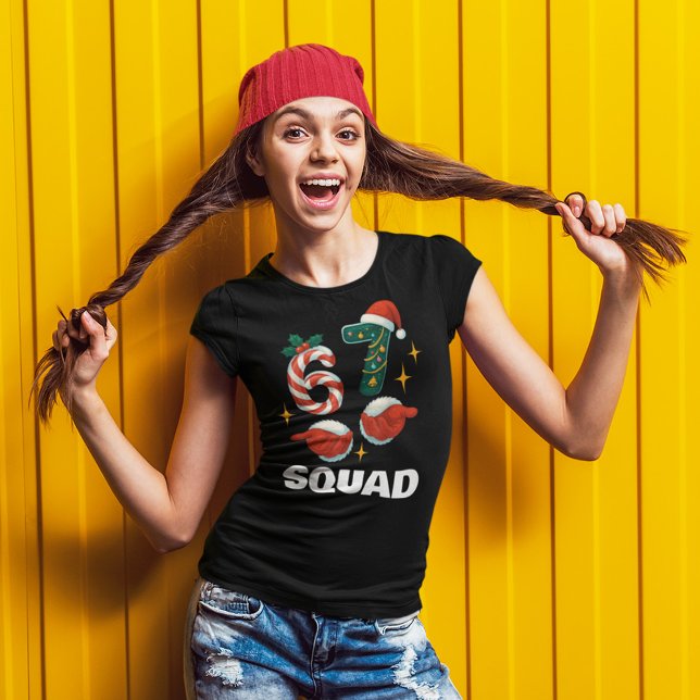 67 Meme 6-7 Squad Weihnachten T-Shirt (Von Creator hochgeladen)