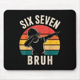 67 Meme 6 7 Zahlen Dabbing Sechs Sieben Bruh Mousepad