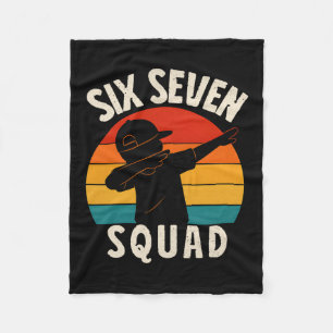 67 Meme 6 7 Zahlen Dabbing Six Seven Squad Lustig Fleecedecke