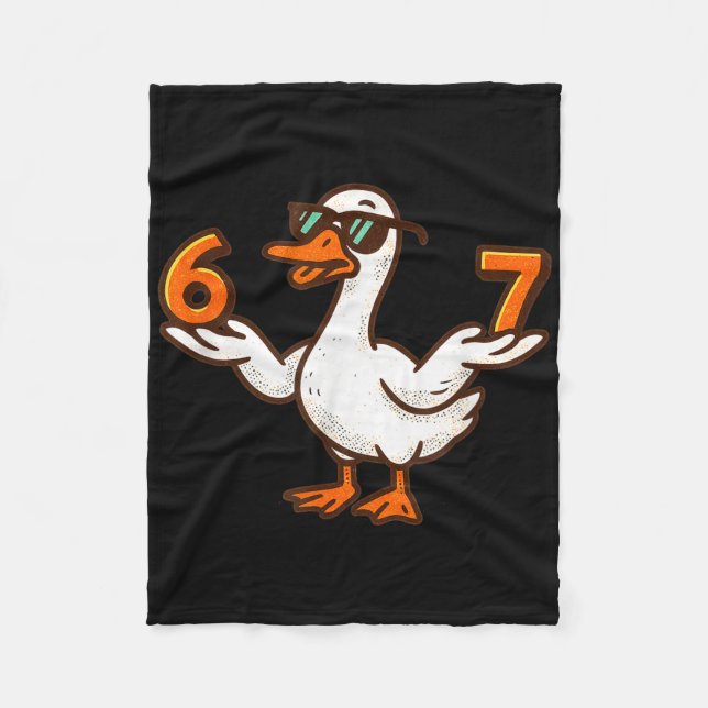 67 Meme Alberner Gans 6 7 Lustig Sechs Sieben 6-7  Fleecedecke (Vorderseite)