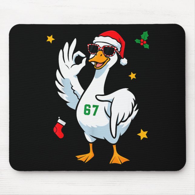 67 Meme Alberner Gans 6 7 Lustiges Sechs Sieben We Mousepad (Vorne)