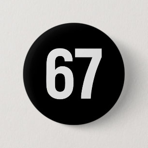 67 Meme Alpha Gen-z Aura Energie-Stil Button