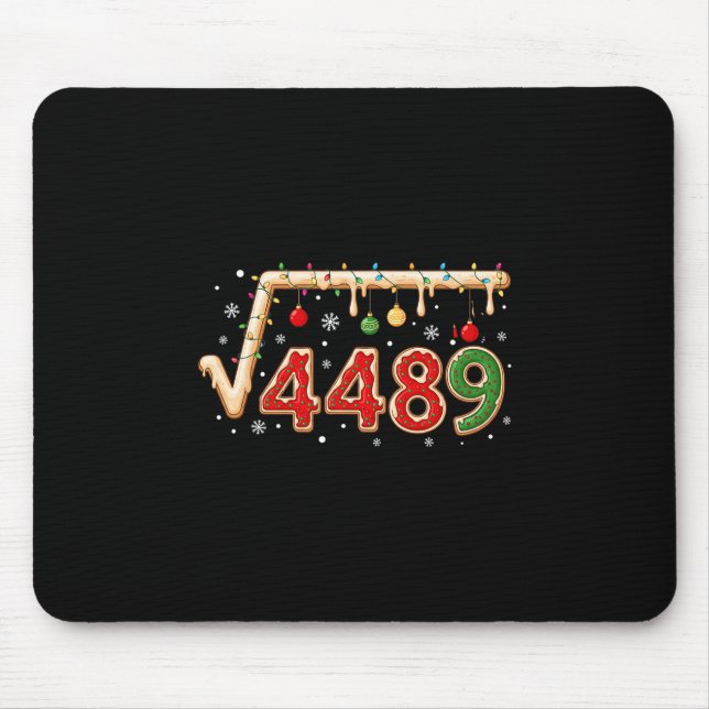 67 Meme Christmas Square Root 4489 Six Seven Math  Mousepad (Vorne)