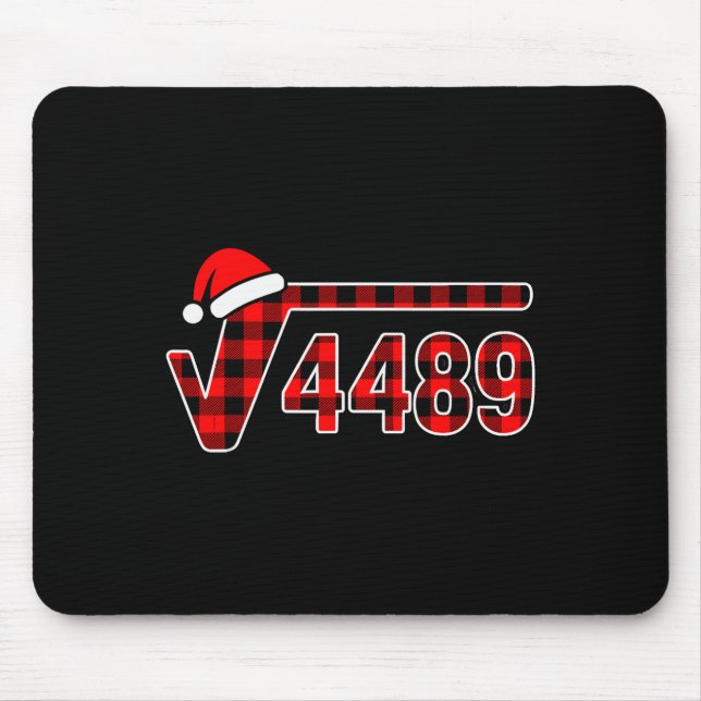 67 Meme Christmas Square Root 4489 Six Seven Math  Mousepad (Vorne)