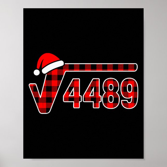 67 Meme Christmas Square Root 4489 Six Seven Math  Poster (Vorne)