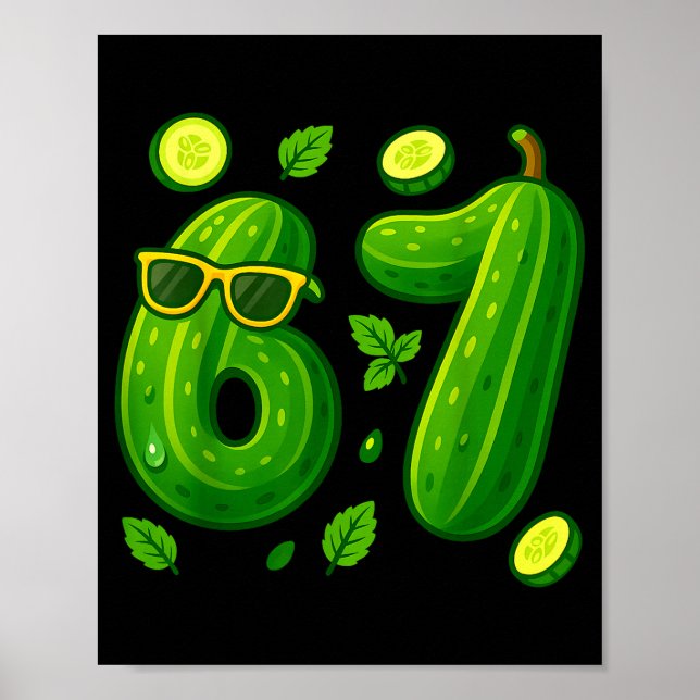 67 Meme Ckle Lustig Six Seven Cuber 6 7 Gen Alpha  Poster (Vorne)