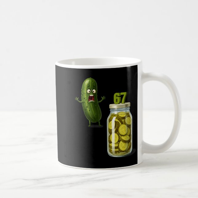 67 Meme Ckle Surprise A Jar Of Sliced Ckles Cuber  Kaffeetasse (Rechts)