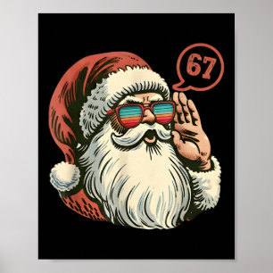 67 Meme Cooler Weihnachtsmann Retro Santa 6 7 Lust Poster