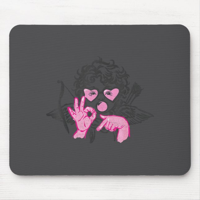 67 Meme Cud Hands Bubble Gum Six Seven Meme Valent Mousepad (Vorne)