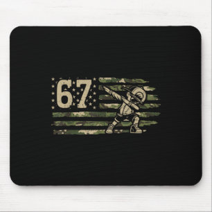 67 Meme Dabbing Junge Camo USA Amerikanische Flagg Mousepad