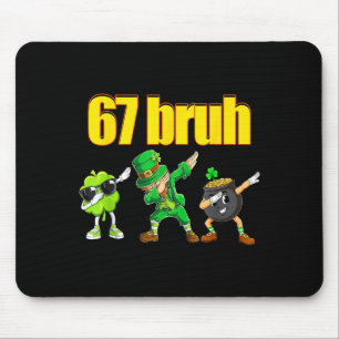 67 Meme Dabbing Leprechaun Shamrock Gold Topf st Mousepad