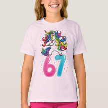 67 Meme Einhorn für Mädchen Six Seven Gen Alpha