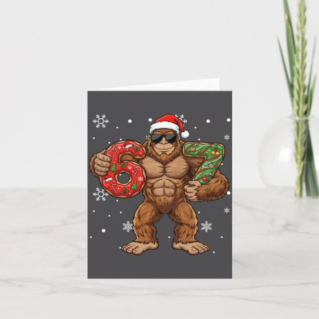 67 Meme Funny Big Foot Six Seven Christmas Xmas Sa Karte (Vorderseite)