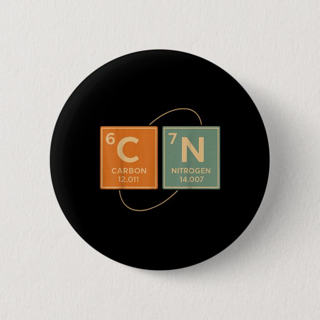 67 Meme Funny Teacher Science Periodic Table Retro Button (Vorderseite)