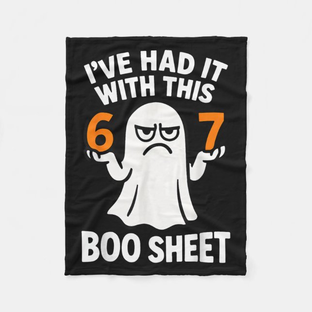 67 Meme Halloween Costume 6 7 Funny Boo Sheet Six  Fleecedecke (Vorderseite)