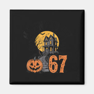 67 Meme Halloween Heimgesucht Gruselig - Six Seven Magnet