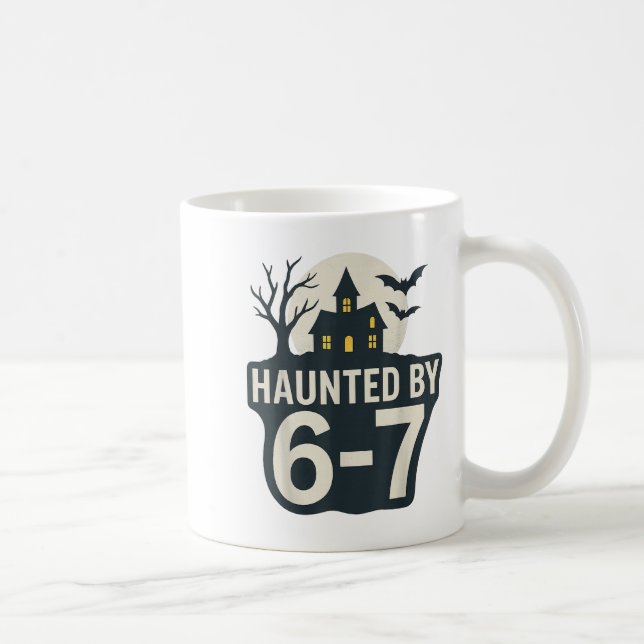 67 Meme Halloween House Spooky - Six Seven Gen Alp Kaffeetasse (Rechts)