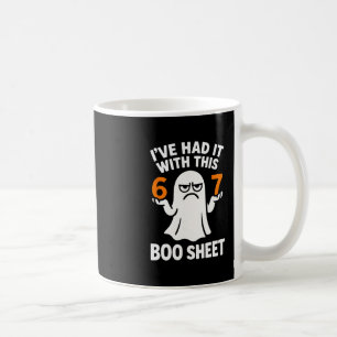 67 Meme Halloween-Kostüm 6 7 Lustiges Boo-Blatt Se Kaffeetasse