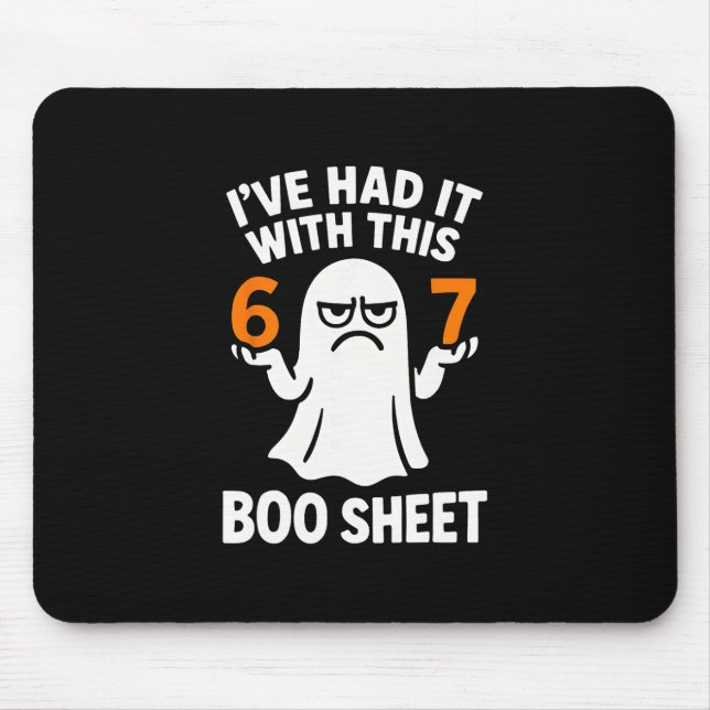 67 Meme Halloween-Kostüm 6 7 Lustiges Boo-Blatt Se Mousepad (Vorne)