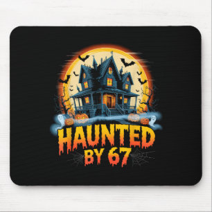 67 Meme Halloween-Kostüm heimgesucht von 6-7 Brain Mousepad
