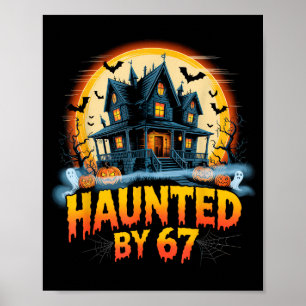 67 Meme Halloween-Kostüm heimgesucht von 6-7 Brain Poster