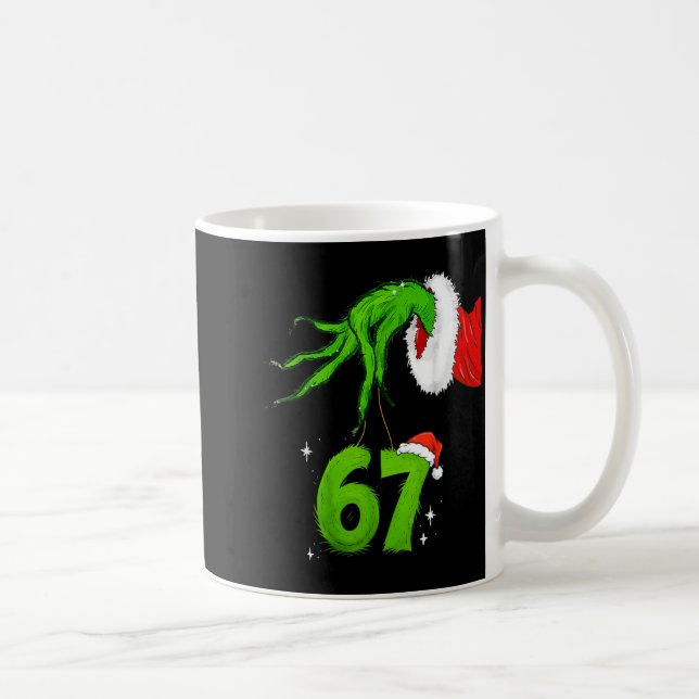67 Meme Humor 6-7 Funny Six Seven Christmas  Kaffeetasse (Rechts)